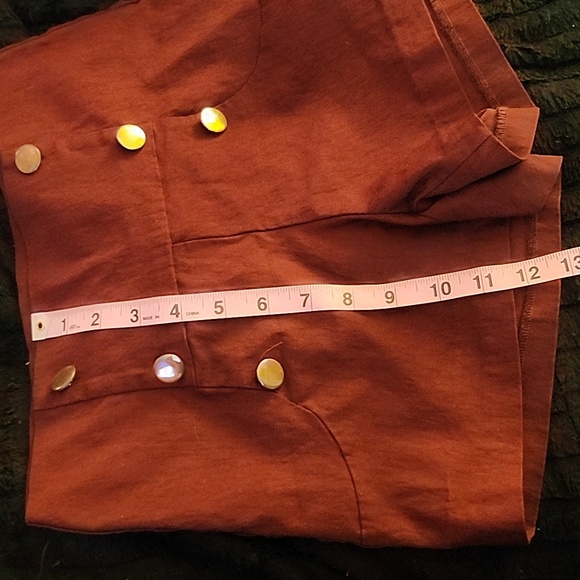Red LG Crimson Sailor Shorts with Buttons - Picture 5 of 8